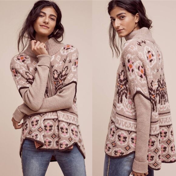 Anthropologie Sleeping On Snow Fairbanks Half-Zip Pullover Sweater XS/S - Picture 1 of 6